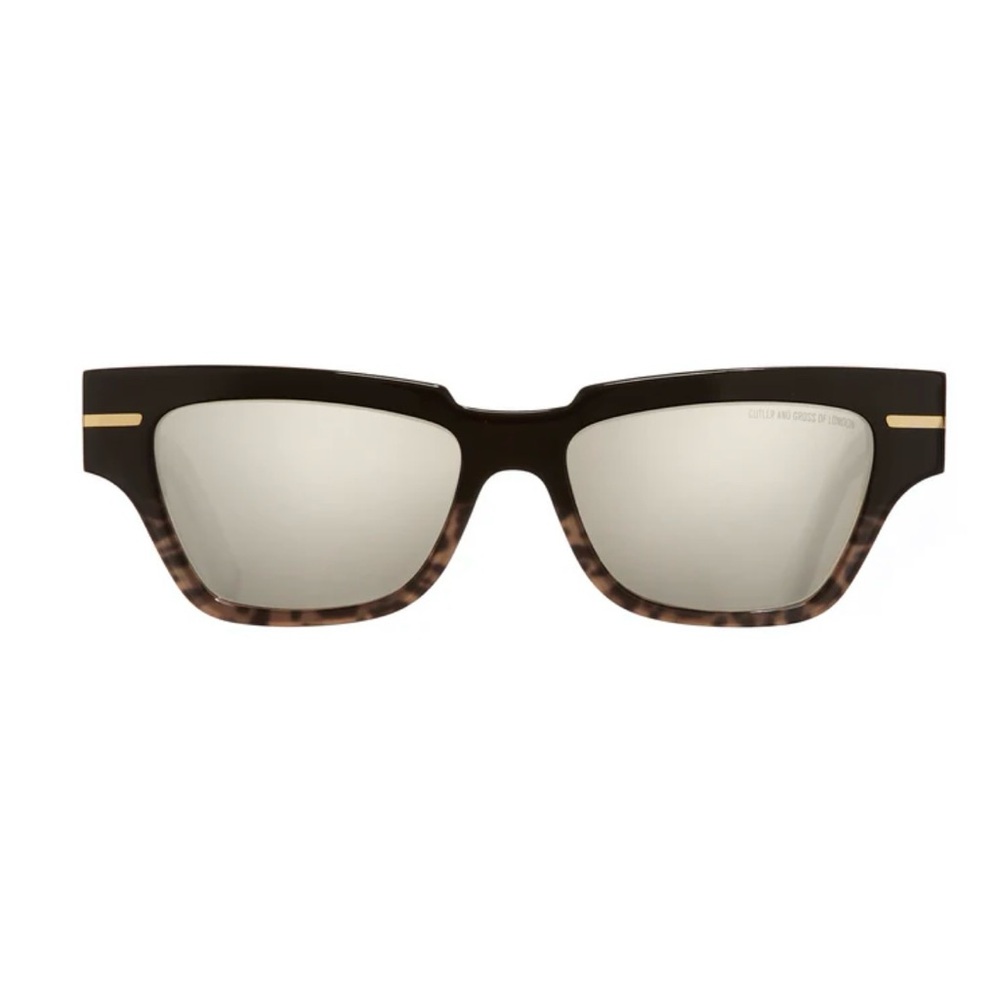 Cutler and Gross Semi Rectangular Sunglasses Tort… - image 1
